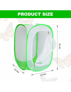 Jaula de Insectos Plegable Khsp5d 60x60x90 cm para Mariposas 2