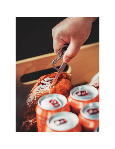 Mosquetón de Titanio KeyUnity KU00 con Cuchillo Plegable EDC