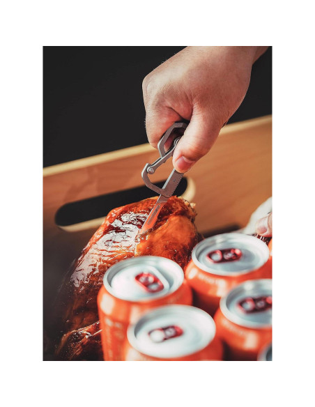 Mosquetón de Titanio KeyUnity KU00 con Cuchillo Plegable EDC