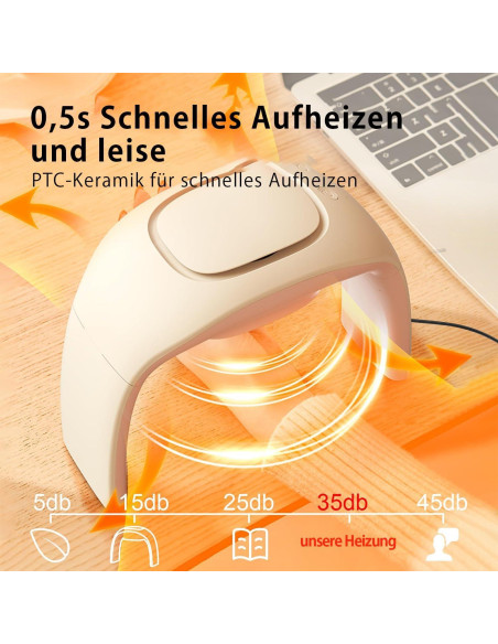 Calentador de Mano NIFBANG Eléctrico Beige 220V 3 Niveles