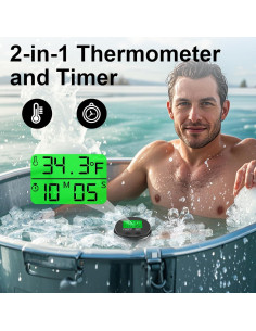 Termómetro de Baño de Hielo WEBEST 2 en 1 IPX7 -20C a 70C 2