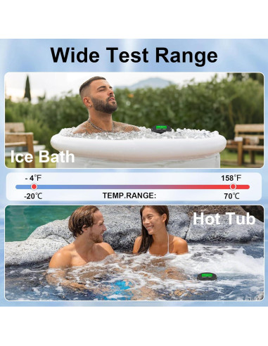 Termómetro de Baño de Hielo WEBEST 2 en 1 IPX7 -20C a 70C