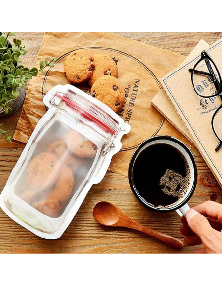 10 Bolsas de Almacenamiento Reutilizables NATX 19.5x13.7cm