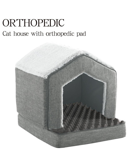 Casa Ortopédica para Gatos DEBANG HOME 45.72x38.1x43.18cm Gris