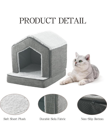 Casa Ortopédica para Gatos DEBANG HOME 45.72x38.1x43.18cm Gris