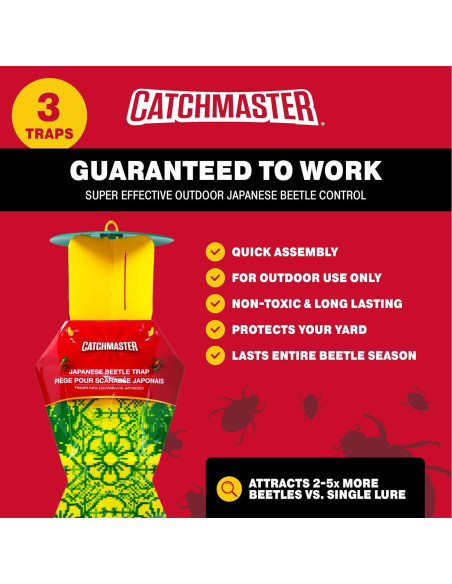 Trampas para Escarabajos Japoneses Catchmaster 3PK con Atrayente