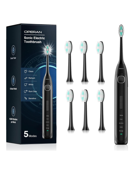 Cepillo de Dientes Eléctrico Operan Sónico IPX7 6 Modos 6 Cabezas