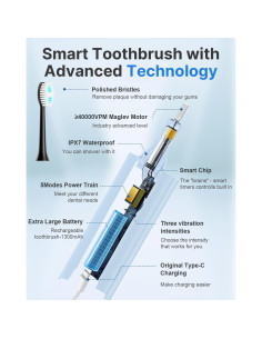 Cepillo de Dientes Eléctrico Operan Sónico IPX7 6 Modos 6 Cabezas 2
