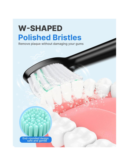 Cepillo de Dientes Eléctrico Operan Sónico IPX7 6 Modos 6 Cabezas