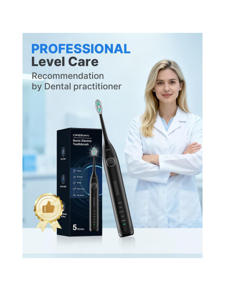 Cepillo de Dientes Eléctrico Operan Sónico IPX7 6 Modos 6 Cabezas