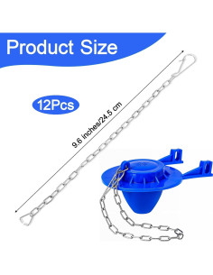 Kit de Reemplazo de Cadena de Inodoro Hpmjz 12 Pcs Acero Inoxidable 2
