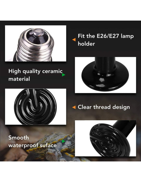 Bombilla de Calor Cerámico Simple Deluxe 100W Pack de 4