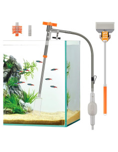 Kit Limpiador de Acuario AQQA 3 Cabezas Reemplazables 97 cm