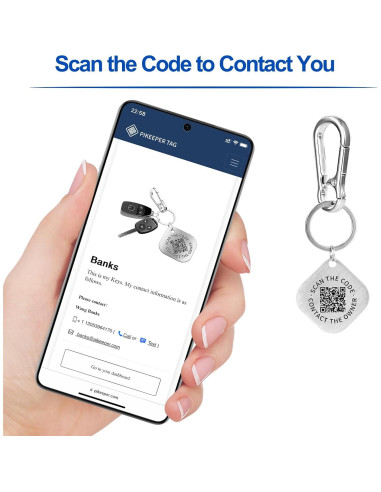 Etiqueta de Llavero QR Inteligente PIKEEPER - Recupera tus Llaves