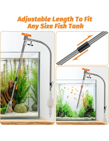 Kit Limpiador de Acuario AQQA 3 Cabezas Reemplazables 97 cm