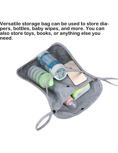 Bolsa Colgante para Cochecito Dogxiong 34x30 cm Gris