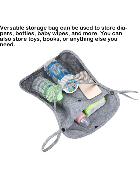 Bolsa Colgante para Cochecito Dogxiong 34x30 cm Gris