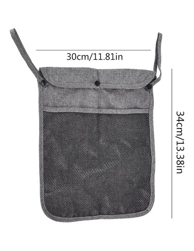 Bolsa Colgante para Cochecito Dogxiong 34x30 cm Gris