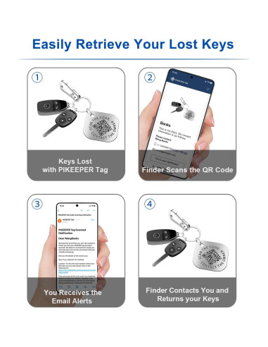Etiqueta de Llavero QR Inteligente PIKEEPER - Recupera tus Llaves