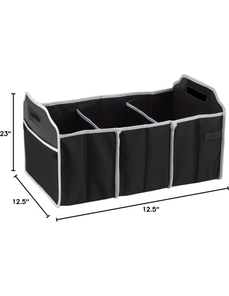 Organizador de Maletero Plegable PrimeTrendz Negro 58.4x31.8cm
