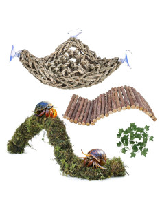 Accesorios para Cangrejo Ermitaño Grddaef - Hamaca, Puente y Vid