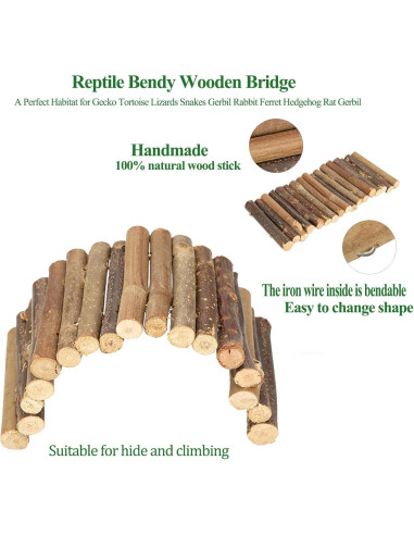 Accesorios para Cangrejo Ermitaño Grddaef - Hamaca, Puente y Vid