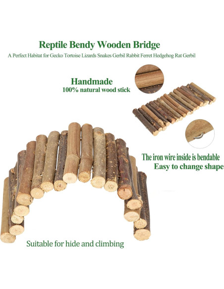 Accesorios para Cangrejo Ermitaño Grddaef - Hamaca, Puente y Vid