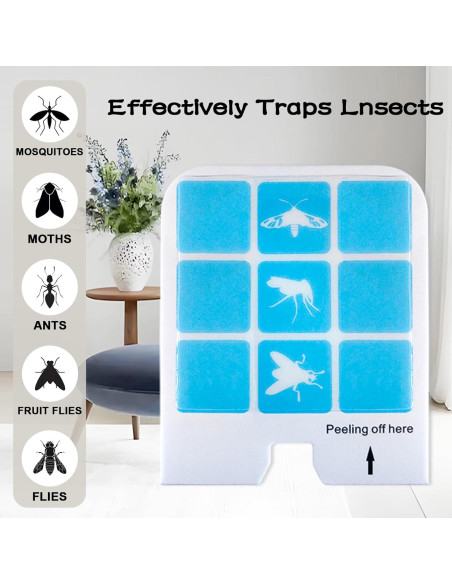 22 Tarjetas de Pegamento Kuxinage para Trampas de Insectos