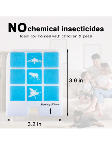 22 Tarjetas de Pegamento Kuxinage para Trampas de Insectos