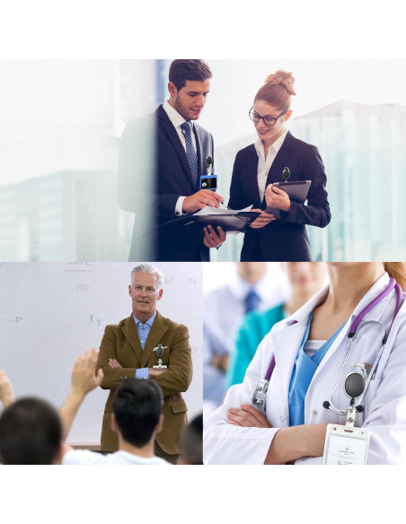 72 Clips Porta Insignias Retráctiles Liubeili para ID Negro