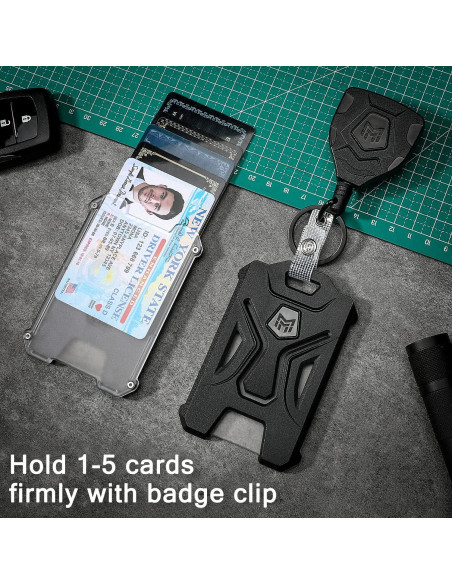 Soporte Retráctil para Insignias MNGARISTA Negro 80 cm 0.25 kg