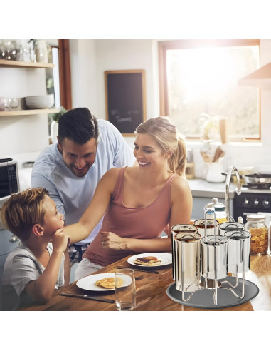 Soporte para Secar Tazas Chemlliy Acero Inoxidable 6 Tazas