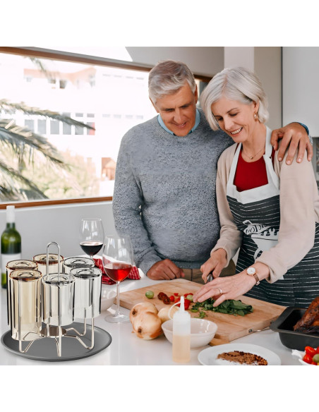 Soporte para Secar Tazas Chemlliy Acero Inoxidable 6 Tazas