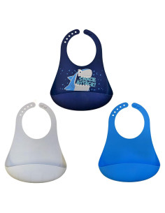 Conjunto de 3 Baberos de Silicona para Niños SC107