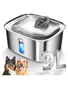 Fuente de Agua para Perros y Gatos MAILOFY 9L Acero Inoxidable
