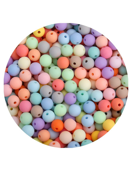 Perlas Acrílicas Redondas 6MM Colores Mezclados Mate BONNY BOXX