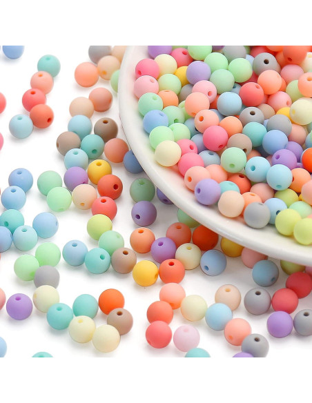 Perlas Acrílicas Redondas 6MM Colores Mezclados Mate BONNY BOXX