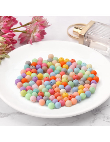 Perlas Acrílicas Redondas 6MM Colores Mezclados Mate BONNY BOXX