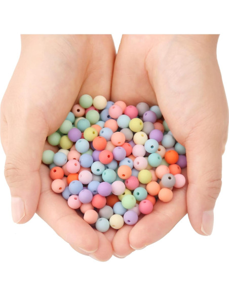 Perlas Acrílicas Redondas 6MM Colores Mezclados Mate BONNY BOXX