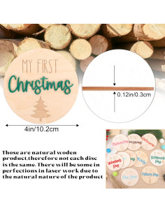 10 Discos de Madera para Primeras Fiestas WAOUH - Recuerdos 2