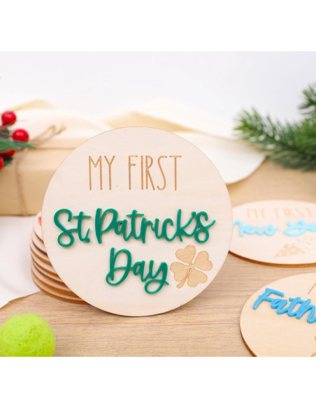 10 Discos de Madera para Primeras Fiestas WAOUH - Recuerdos