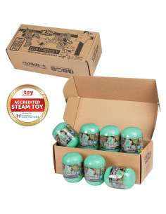 Paquete de 7 Huevos Dinos Brillantes Zing Stikbot - Animación Stop Motion 2