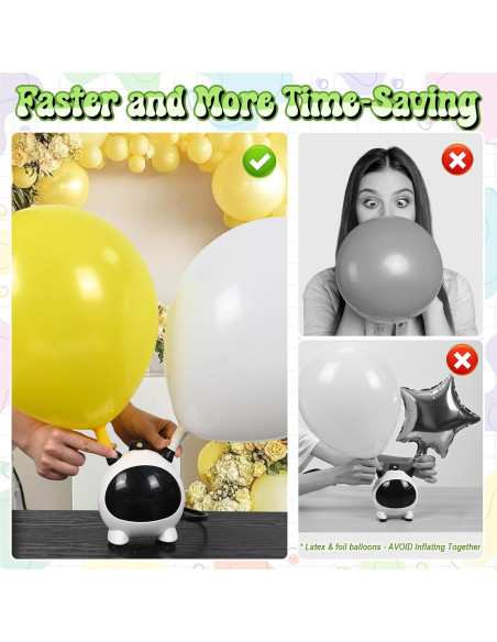 Bomba de Globo Eléctrica Togvu 600W Portátil con 2 Boquillas