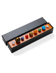 Modelo de Sistema Solar Runyangshi - Cristales Naturales 22.86 cm