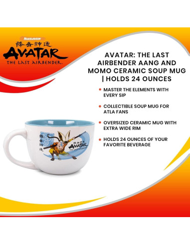 Taza de sopa cerámica Silver Buffalo Avatar Aang 710 ml