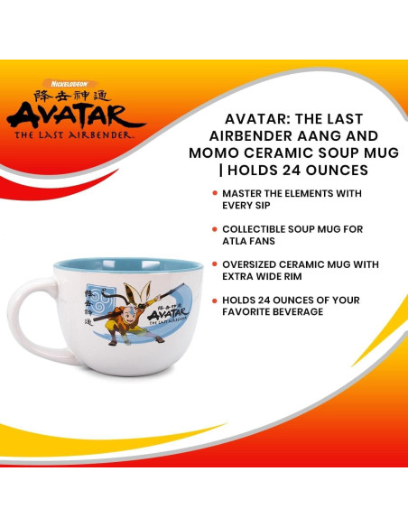 Taza de sopa cerámica Silver Buffalo Avatar Aang 710 ml