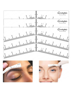 Plantillas de Cejas Adhesivas Guapa - Mapeo Preciso 10 PCS 2