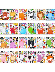 Stickers de Cara JOYIN 24 Hojas Animales y Fantasía 22.86x15.24cm 2