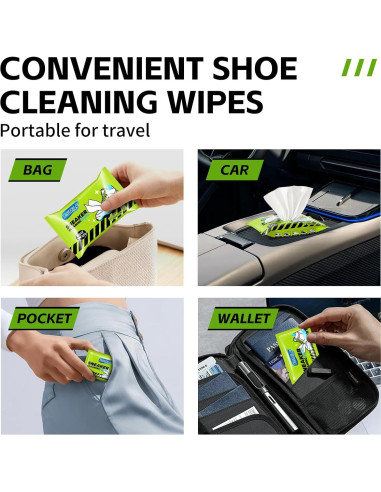 Toallitas Limpiadoras de Zapatos X-SMILE 12 Unidades Desechables