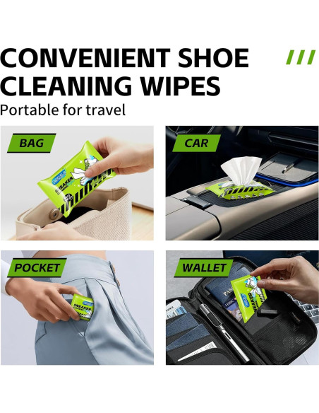 Toallitas Limpiadoras de Zapatos X-SMILE 12 Unidades Desechables